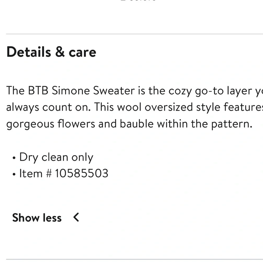 BTB Gray Floral Cable Knit Sweater - Picture 9 of 9
